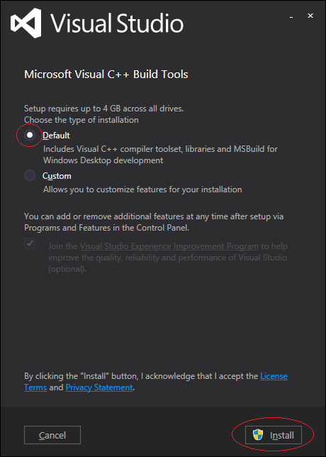 visual c++ build tools