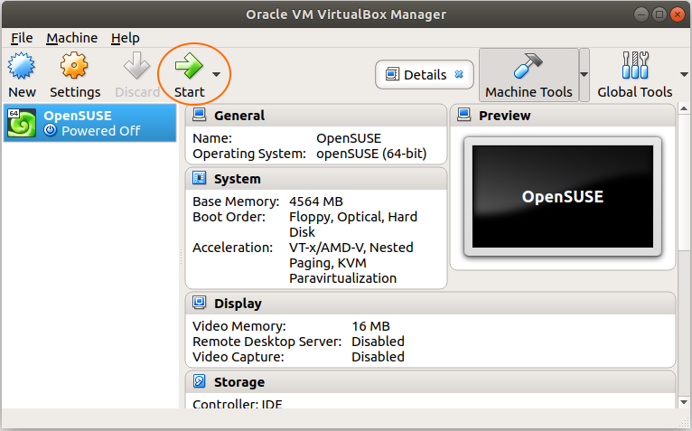 При установке virtualbox требует диск