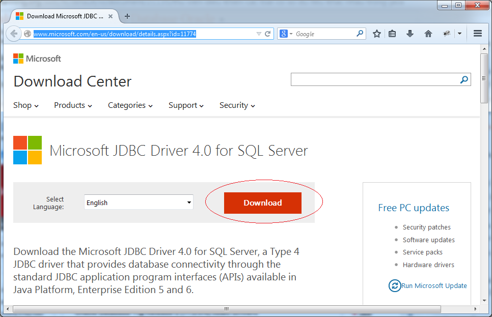 microsoft jdbc driver license