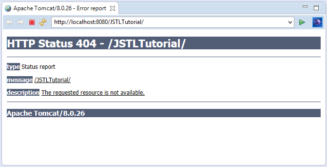 the requested resource is not available. tomcat 8