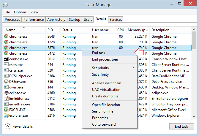 task manager command