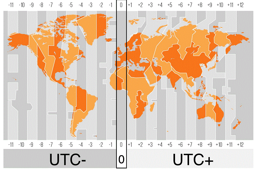 time zone map gmt