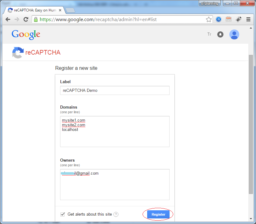 Use Google reCAPTCHA in Java Web Application | o7planning.org