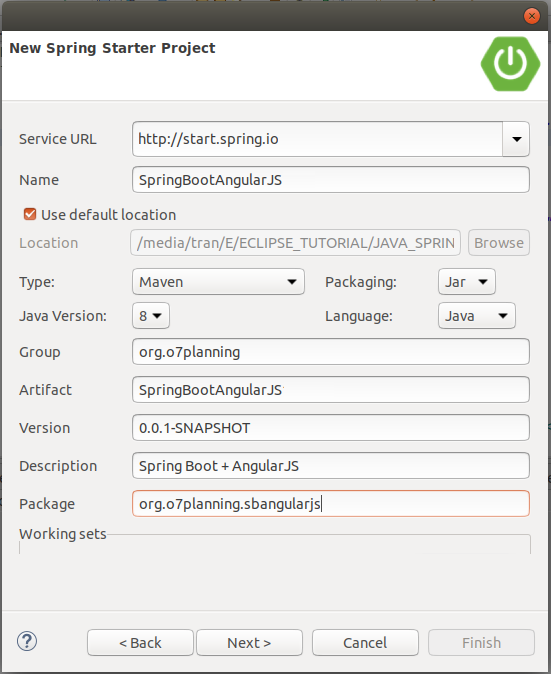 Spring boot with outlet angularjs